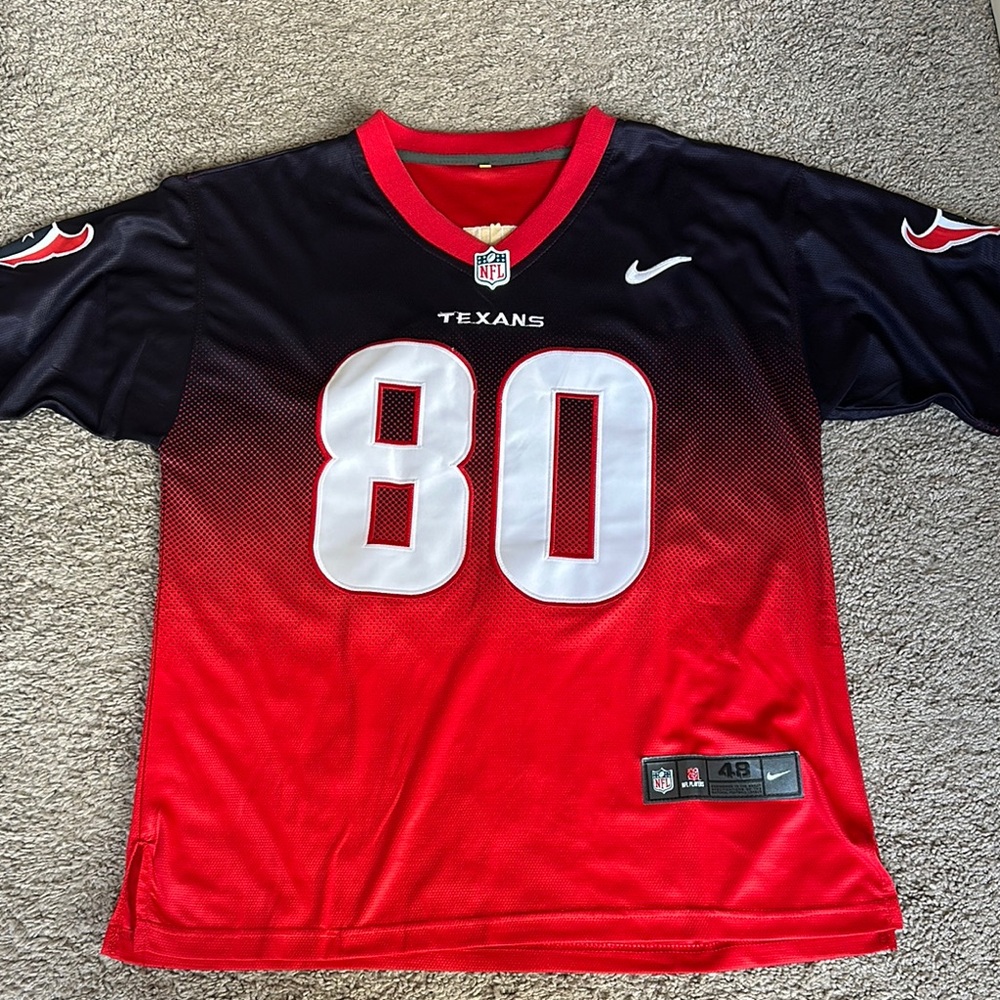 Nike Texans Red and Black Jersey